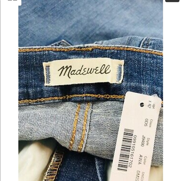 Madewell High Rise Skinny Jeans with Raw Hem Leg - Picture 5 of 6